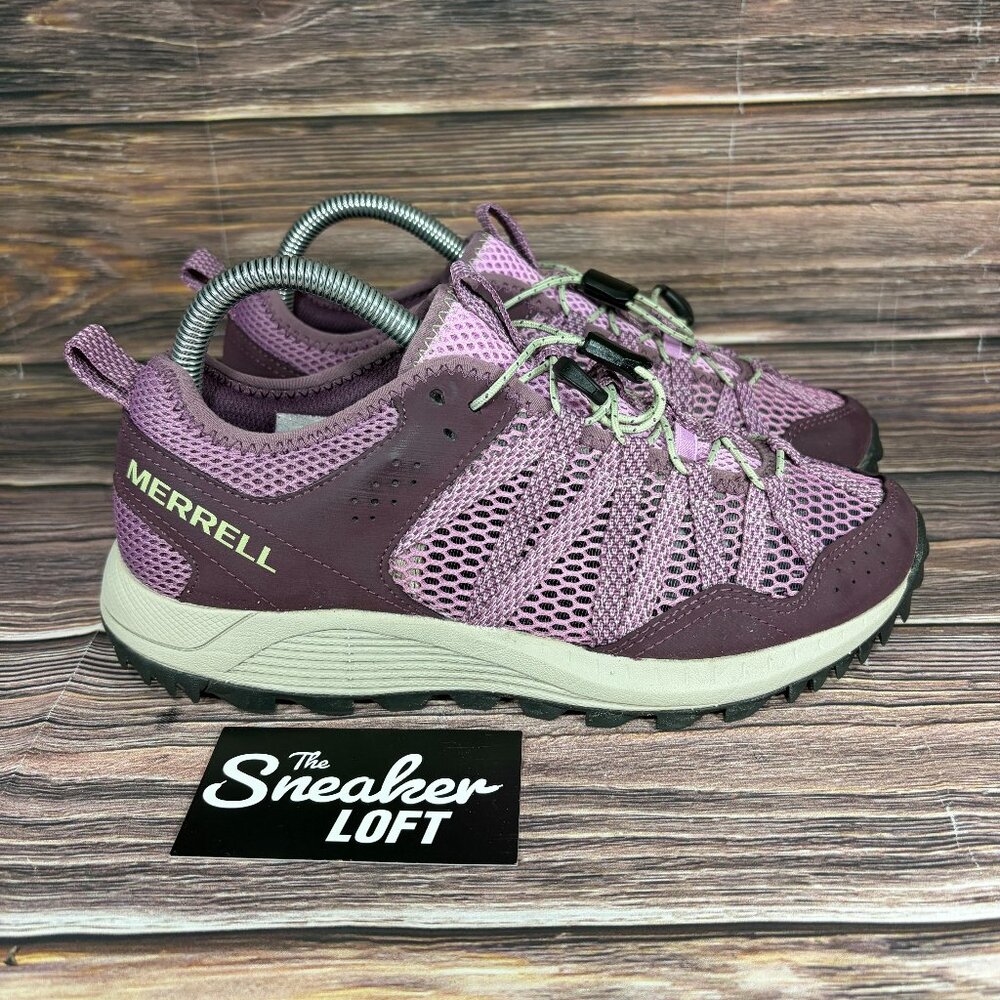Merrell Women's Wildwood Aerosport Purple Mesh Hiking Shoes Size 7.5